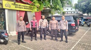Pilkada Aman Dan Damai POLRI Perketat Pengamanan di Posko Mantap Praja KPU Kota Jakarta Pusat