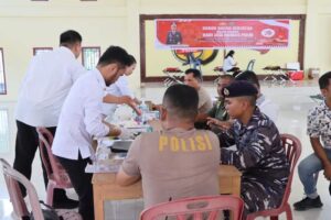 Polres Nisel Gelar Bakti Sosial Donor Darah Di Hari Jadi Humas Polri ke-73.