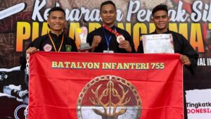 Kembali Bersinar di Kanca Nasional Petarung Yonif 755/Yalet Kostrad Sabet Medali Perunggu.