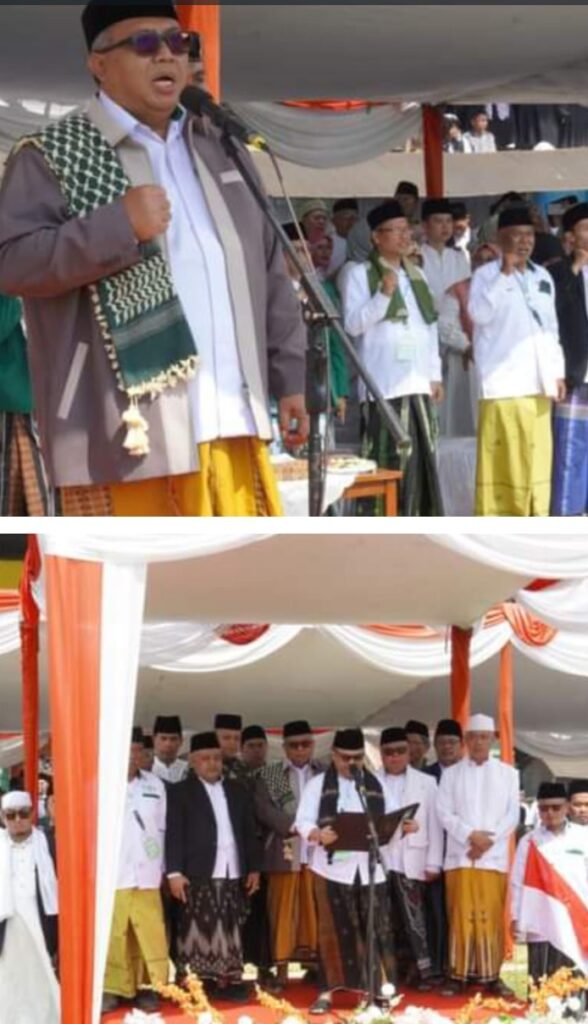 Ketua Badan Amil Zakat Nasional (BAZNAS)  Dr. H. Unang Sudarma, SH., M.Si Menghadiri  Kegiatan Hari Santri Di Lapang KORPI Cisaat kab Sukabumi