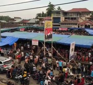 Walau Diguyur Hujan Wajar Disebut Lautan Manusia Sambut Pasangan Calon bupati Nias Selatan Sokhi-Yusuf No Urut 1.