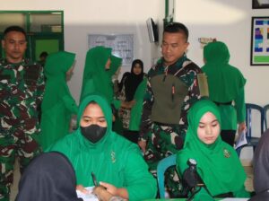 Yonif 330 Kostrad Gelar Posbindu dan Pemeriksaan Kesehatan Bersama Laboratorium Prodia