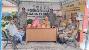 Bhabinkamtibmas Kelurahan Gunung Sahari Selatan Melaksanakan Kegiatan Kordinasi di Posko bersama Pilkada Tahun 2024