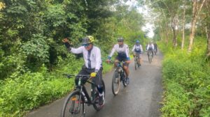 Lapas Narkotika Karang Intan Gowes Bersama Kemenkumham Kalsel