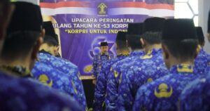 Peringati Hari KORPRI ke 53, Kalapas Narkotika Karang Intan Gelar Upacara Bersama Jajaran