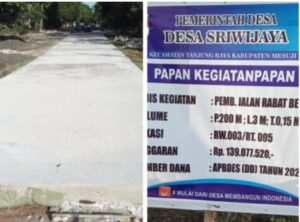 Pembangunan Rabat Beton di Desa Sriwijaya: Dorong Pemberdayaan Masyarakat
