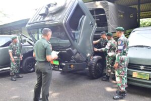 Cek Kesiapan Operasional Kendaraan, Brigif 9 Kostrad Gelar Pemeriksaan