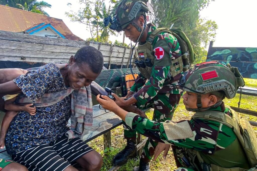 Siap Sedia Pelayanan Kesehatan Satgas Yonif 503 Kostrad Untuk Masyarakat Papua