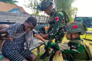 Siap Sedia Pelayanan Kesehatan Satgas Yonif 503 Kostrad Untuk Masyarakat Papua