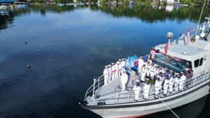 Lanal Simeulue Laksanakan Upacara Tabur Bunga di Laut Peringati Hari Dharma Samudera Tahun 2025