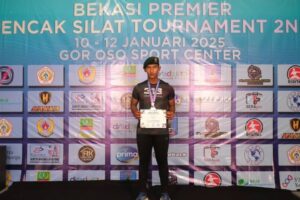 Prajurit Yonif 318 Kostrad Raih Perak di Bekasi Premier Pencak Silat 2025