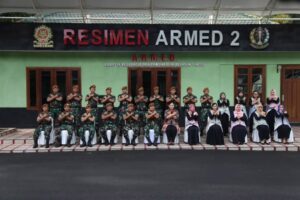 Danmenarmed 2 Kostrad Sambut Kunjungan Kerja Danpussenarmed TNI AD