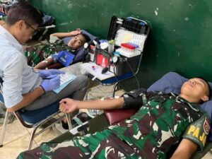 Yonarmed 13 Kostrad Gelar Donor Darah Sambut HUT Ke-61 Resimen Armed 1 Kostrad
