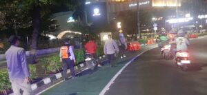 Di Kawasan Bundaran HI Patroli Tiga Pilar Antisipasi Kerawanan Dan Kejahatan Malam Hari