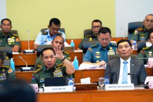 Panglima TNI Dampingi Menhan RI Hadiri Rapat Kerja Dengan Komisi I DPR RI Bahas Hibah Patrol Boat Dari Jepang