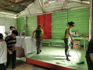 Pererat Silaturahmi, Satgas Pamtas Yonarmed 11 Kostrad Gelar Karya Bhakti