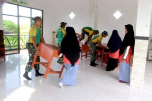 Brigif 6 Kostrad Gelar Karya Bhakti di Ponpes Abu Salamah, Wujud Kepedulian di HUT Ke-64 Kostrad
