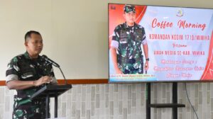 Kodim 1710/Mimika Gelar Coffe Morning bersama Awak Media Se-Kabupaten Mimika