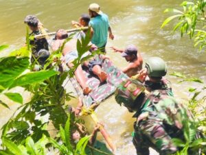 Prajurit Yonif 501 Kostrad Evakuasi Warga Maybrat dari Serangan Babi Hutan