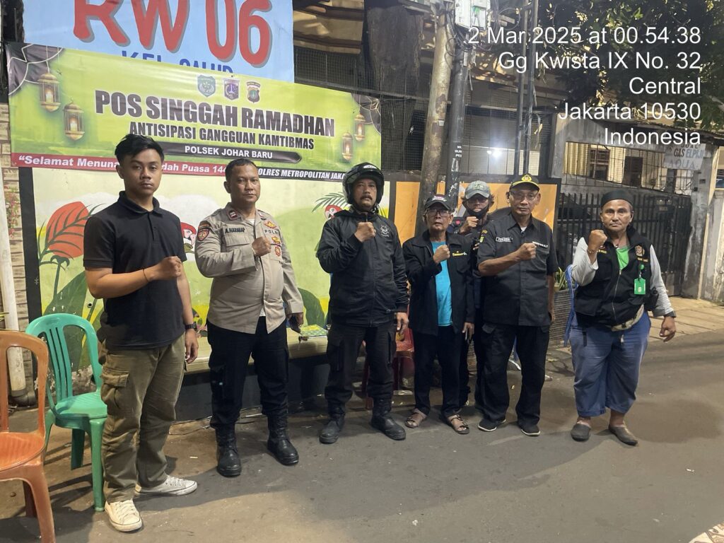 Pos Singgah Ramadhan 1446 H/2025 M: Personel Polsek Johar Baru Bersama Tokoh Masyarakat Antisipasi Tawuran