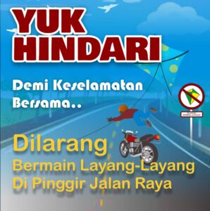 Lurah Bitung Himbau Pada Orang Tua dan Anak anak, Tidak bermain Layangan di jalan Umum
