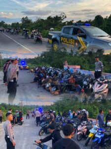 Polres Belitung Tindak Balap Liar, 30 Motor Diamankan dalam Patroli Gabungan