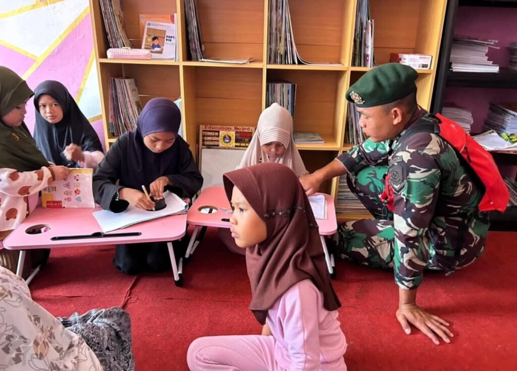 Wujudkan Generasi Berkarakter, Satgas Pamtas Yonarmed 11 Kostrad Tanamkan Wawasan Kebangsaan