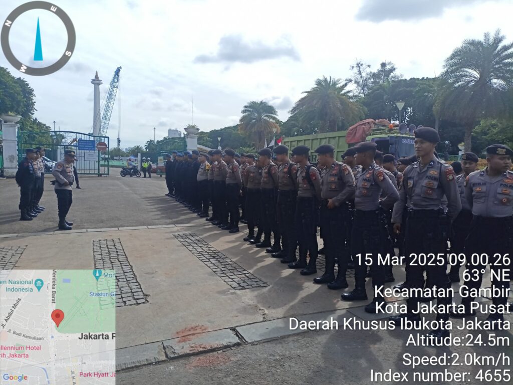 Polisi Gelar Apel Pengamanan Unjuk Rasa di Gambir, Ratusan Personel Dikerahkan