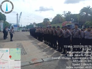 Polisi Gelar Apel Pengamanan Unjuk Rasa di Gambir, Ratusan Personel Dikerahkan