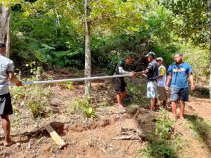Satgas TMMD Ke-123 Kodim 1510/Sula, Sasaran Fisik Manunggal Air Tahap Pemasangan Pipanisasi