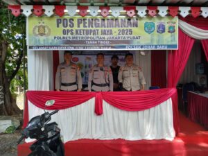 Pos Pengamanan Ketupat Jaya 2025, Polsek Johar Baru Jaga Ketertiban Selama Perayaan Idul Fitri