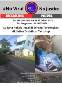 Gudang Rokok Ilegal di Serang Terbongkar, Aktivitas Distribusi Tertutup