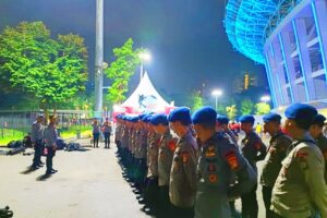 Kapolsek Sawah Besar Pimpin Apel Konsolidasi Usai Pengamanan Laga Indonesia vs Bahrain
