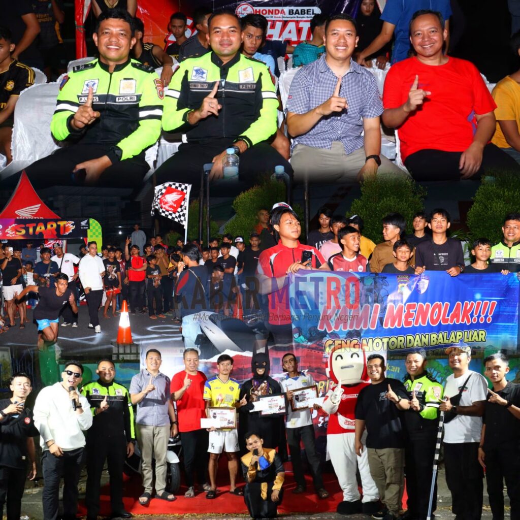 Sat Lantas Polres Belitung Kawal “Balap Lari-Larian Bareng PCX” untuk Wujudkan Keselamatan Berlalu Lintas