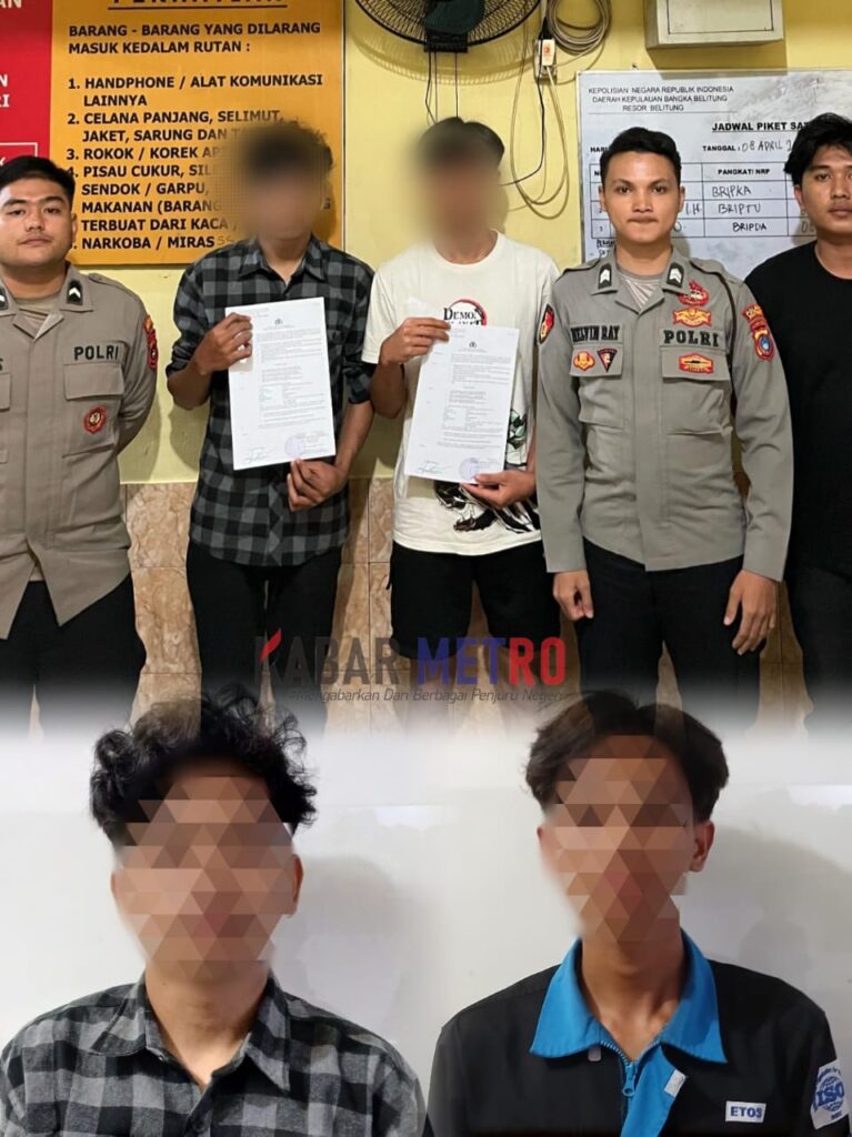 Satreskrim Polres Belitung Bekuk Pelaku Dugaan Pengeroyokan di Warung Kopi Kong Djie