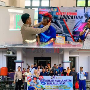 Satlantas Polres Belitung Gencarkan Edukasi Keselamatan Lalu Lintas di Desa Aik Rayak