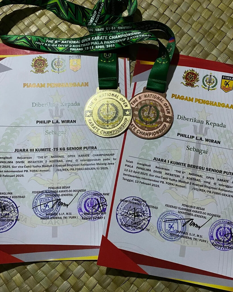 Prajurit Infolahta Kostrad Raih Prestasi Gemilang di Kejurnas Karate Piala Pangdivif 2 Kostrad 2025