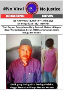 Viral Dugaan Penggelapan Uang Sedekah Makam di Nagan Raya: Warga Kecewa, Peran APH Dipertanyakan, Kecik Diduga Pro Pelaku
