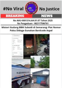 Misteri Gudang BBM Subsidi di Semarang: Plat Nomor Palsu Diduga Gunakan Bardcode Aspal