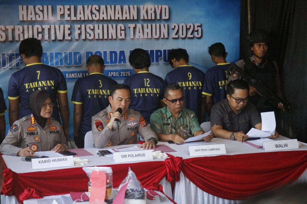 Polda Lampung Ungkap 7 Kasus Destructive Fishing Selama Tiga Bulan, Kerugian Capai Miliaran Rupiah