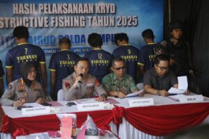 Polda Lampung Ungkap 7 Kasus Destructive Fishing Selama Tiga Bulan, Kerugian Capai Miliaran Rupiah