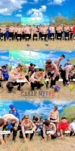 Peduli Lingkungan, Polres Belitung Tanam 300 Pohon Bakau di Gusung Bugis