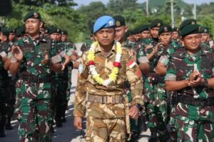 Prajurit Yonif 318 Kostrad Sambut Kepulangan Personel BP Satgas Kontingen Garuda UNIFIL 2024–2025