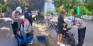 Satlantas Polres Belitung Gelar Penindakan dan Teguran Simpatik Tertib Lalu Lintas di Seputaran Kota Tanjungpandan