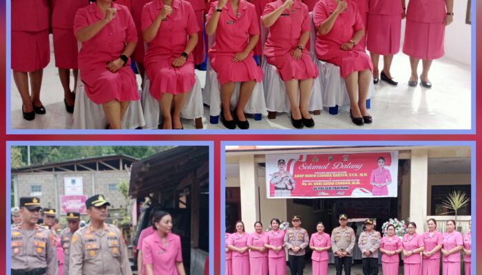 Ketua Bhayangkari Cabang Polres Minsel Gelar Kunjungan Kerja Dan Tatap Muka Di Polsek Tareran
