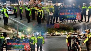 Patroli Malam Minggu Satlantas Polres Belitung Cegah Geng Motor dan Balap Liar