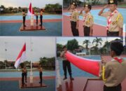 Warga Binaan Lapas Banjarmasin Tunjukkan Disiplin Lewat Apel Penurunan Bendera
