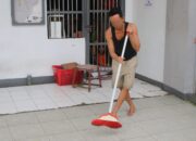 Tamping Kebersihan Blok A Lapas Banjarmasin Tunjukkan Disiplin Lingkungan