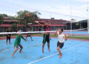 Warga Binaan Lapas Banjarmasin Antusias Ikuti Kegiatan Olahraga Voli