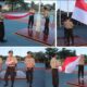 Penurunan Bendera Merah Putih Dilakukan Pramuka Lapas Banjarmasin
